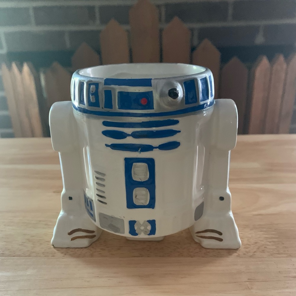 Rare Star Wars Galerie R2-D2 Coffee Mug Full Body Cup Glass 4-1/4” Tall